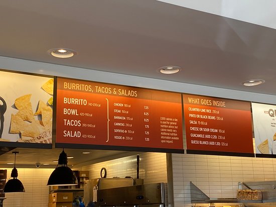 Chipotle Mexican Grill Amarillo Menu
