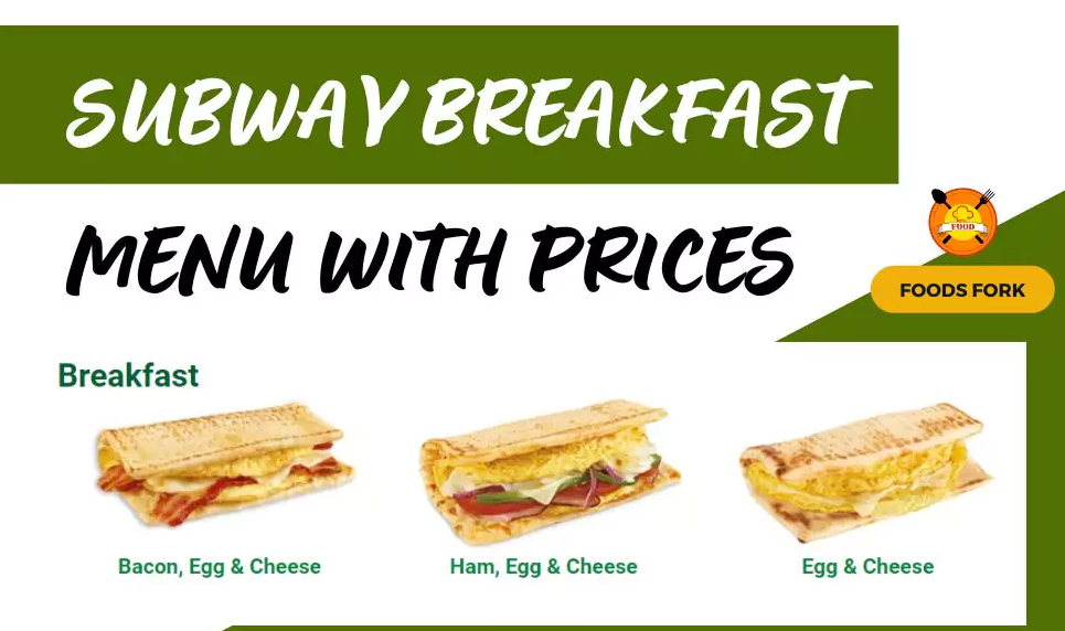 Subway Breakfast Menu With Prices
