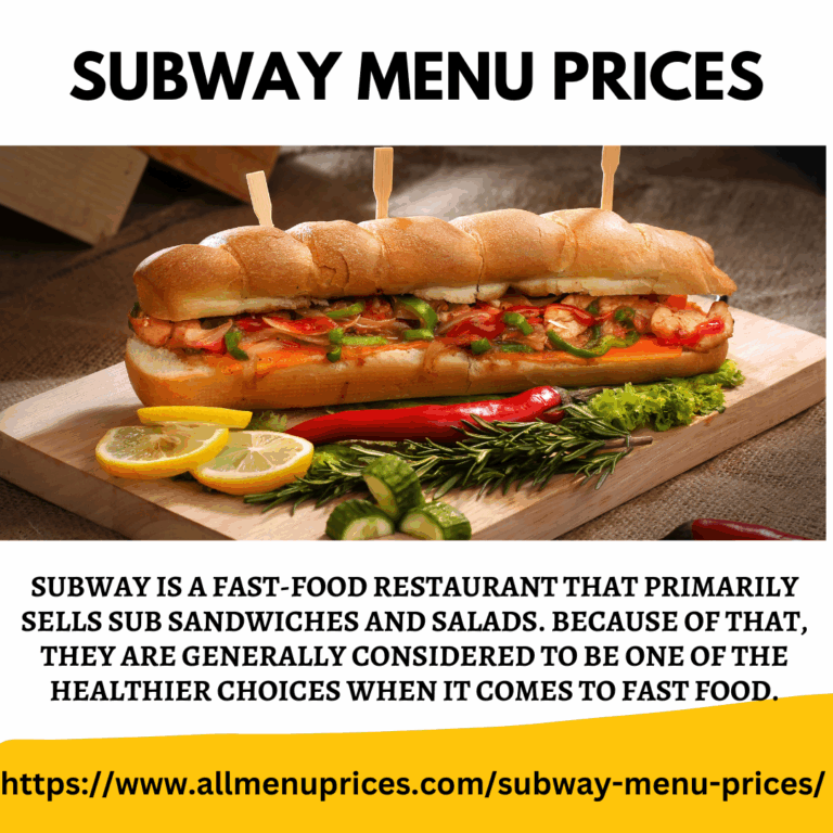 Subway Hot Sandwiches Menu With Prices